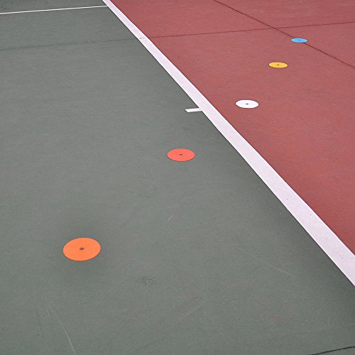 Red Flat Spot Markers for Sports Training - 6 Inch, Pack of 10