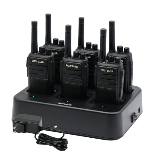 Retevis RT21-1200 Long Range 2 Way Radio IP54 Walkie Talkies for Adults (6 Pack)