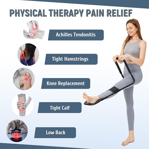 Upgraded Hamstring Stretcher for Knee & Back Pain Relief, Adjustable Leg & Hip Flexibility Device