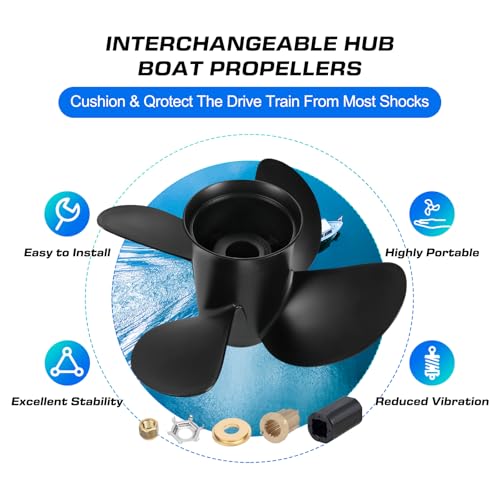 14x21 Propeller for Mercury 135-400HP, 15 Spline, 4-Blade Boat Prop