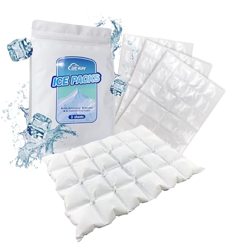 Reusable Ice Pack Sheets for Coolers and Lunch Bags, Flexible Flat Ice Sheets