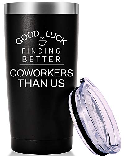AMZUShome 20oz Black Travel Mug Tumbler - Boss & Coworker Farewell Gift