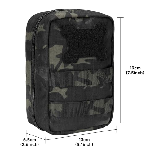 Tactical First Aid Pouch MOLLE IFAK Tool Bag Multicam Black