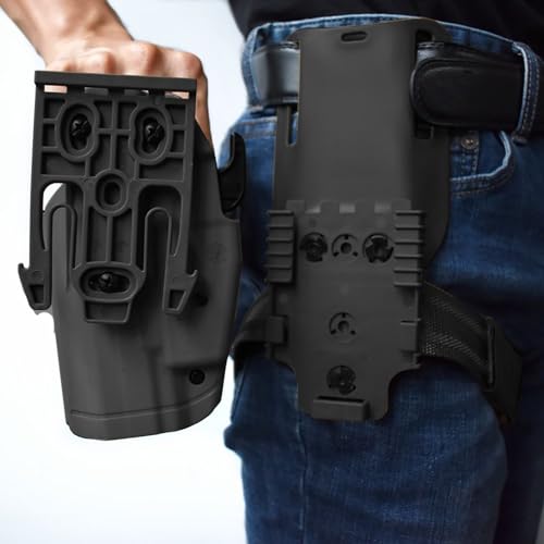 Black QLS Quick Locking System Kit with Fork & Duty Receiver Plate for Tactical Use - Mid/Low