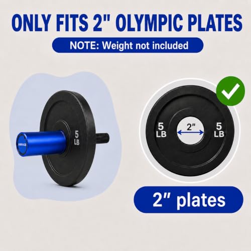Blue 5 LB Kids Mini Barbell Bar - 4FT Olympic Plates Workout Equipment