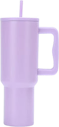 Skiennix 40 Oz Stainless Steel Insulated Water Bottle - Leakproof BPA-Free Tumbler with Handle & Straw | Purple