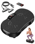 HTM Vibration Plate Exercise Machine Black Medium – 9 Modes, 120 Speeds, Remote