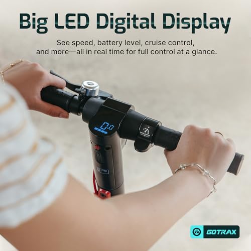 Gotrax GXL V2 Electric Scooter for Adults - Matt Black, 8.5" Tires, 12 Mile Range, 15.5 MPH, Foldable, 250W
