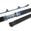 Fiblink 7' Medium Heavy Catfish Fishing Rod - 1-Piece Blue Travel Casting Pole
