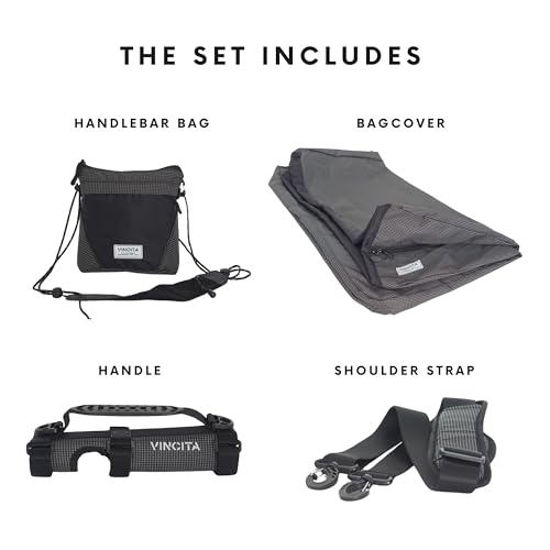 Invisibility Bagcover for Brompton Folding Bicycle - Lightweight Waterproof Travel Cover - Black RIPSTOP Variation