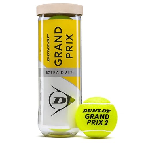 Dunlop Grand Prix Tennis Balls - Single Can (3 Balls) Extra Duty