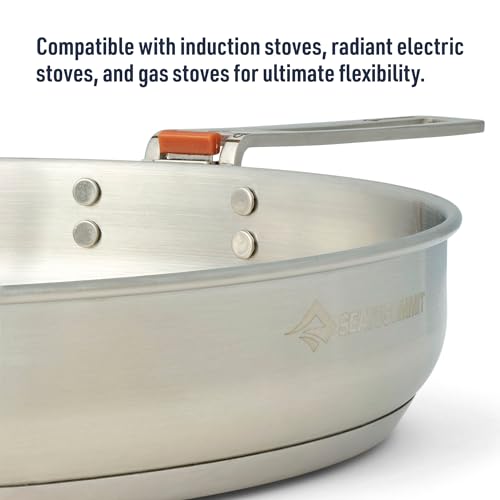 Sea to Summit Detour 10-Inch Stainless Steel Camping Pan with Reversible Handle