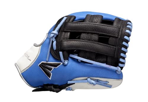 Easton Youth Baseball Glove 11.5" Right Hand Throw Infield Black & Columbia Blue - Tournament Elite
