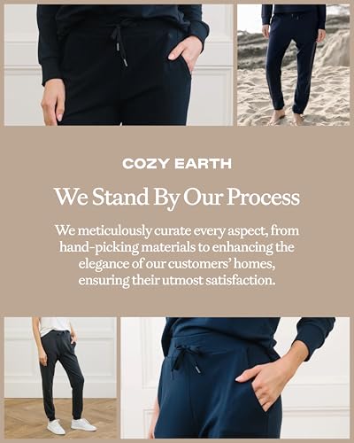 Women's Jogger Pants - Black, Small, 62% Viscose from Bamboo Blend, Cozy Earth