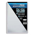 Comic Book Toploader Sleeve Pack of 10 - Clear Rigid PVC 7-1/8 x 10-1/2 Inches