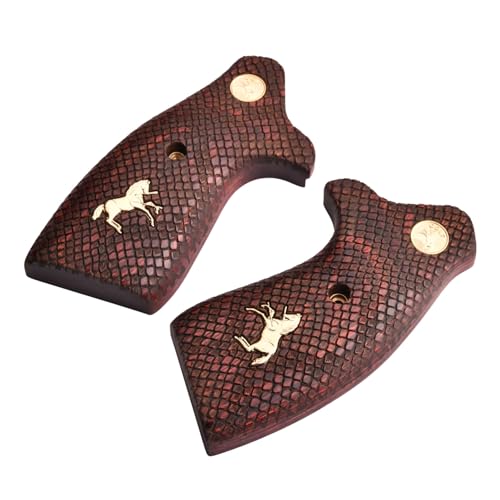 Rosewood Snake Skin Colt Cobra Viper Target Revolver Grips for 2017+ Models - Drop-In Fit, Made in USA
