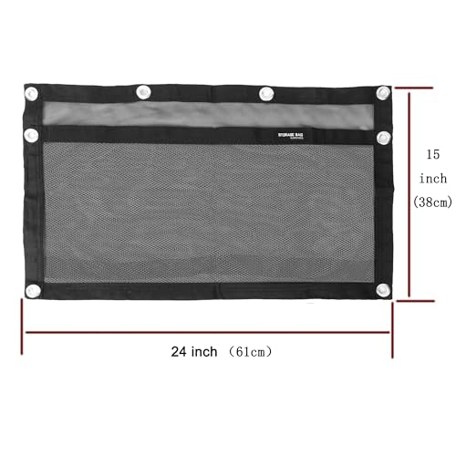 24 Inch Mesh Boat Storage Bag with Elastic Rings - Cargo Organizer Pouch