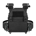 One Size Tactical Training Vest with PALS System - Black, Adjustable Straps
