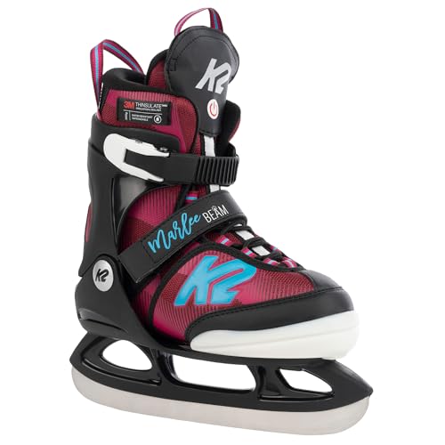 Adjustable Ice Skates for Girls - K2 Marlee Beam, Size 4-8, Red/Blue