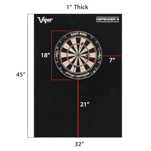 Viper Defender III Extended Length Dartboard Surround Wall Protector,