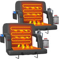 Suteck 25-inch 2-Pack Heated Stadium Seats for Bleachers with Dual Heat Control, Waterproof & Adjustable