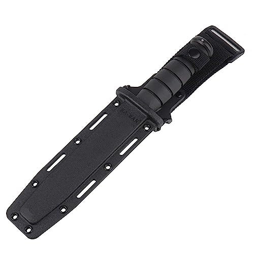 KA-BAR 7-Inch Black Fixed Blade Knife with Hard Sheath, Full Tang