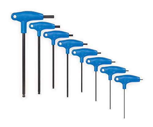 Park Tool PH-1.2 P-Handled Hex Wrench Set with Holder, 8 Sizes, Blue - Single