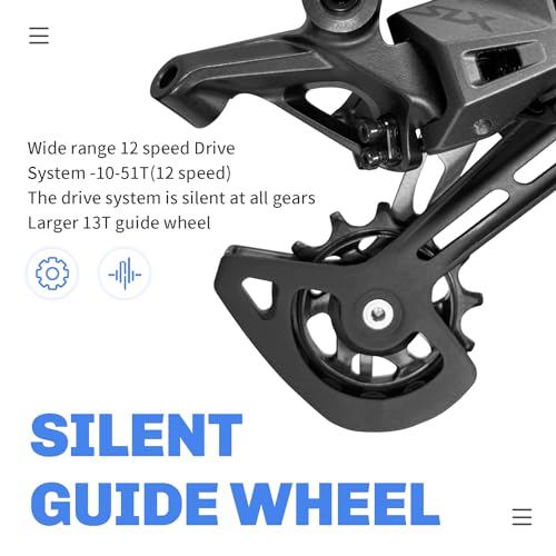12-Speed Bike Rear Derailleur - Compatible with Mountain, Road, Urban & Folding Bikes