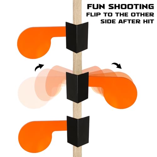 AR500 Steel Dueling Tree Targets Set - 6 Inch Reactive Shooting Targets for Outdoor Range