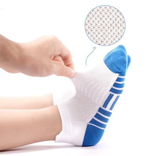 Kids Athletic Socks with Tab - 12 Pairs, Boys 1-14 Years, Multicolor Variation 10-14 Years B