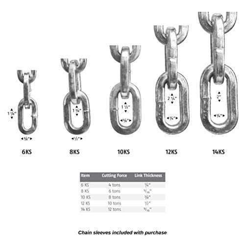 ABUS Hardened Steel Security Chain 6' Square Link Outdoor Anti-Theft
