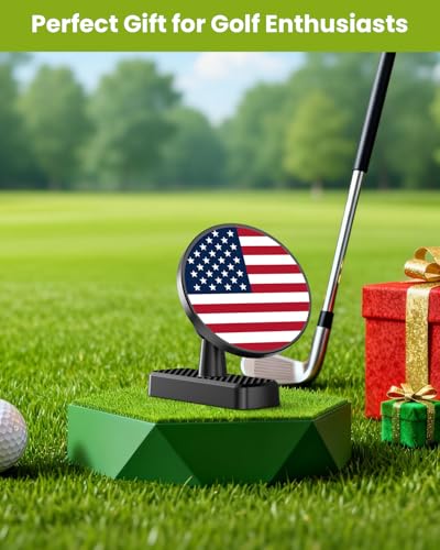 GiantHope American Flag Magnetic Golf Cart Phone Holder - US Flag Golf Accessories for Men Dad - Variation of THIS listing
