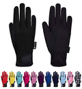 Kids Horse Riding Gloves - Black, Size S (Ages 6-8) - Equestrian Gloves for Kids