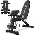 Black Adjustable Foldable Weight Bench for Full Body Home Gym - 660LBS Capacity