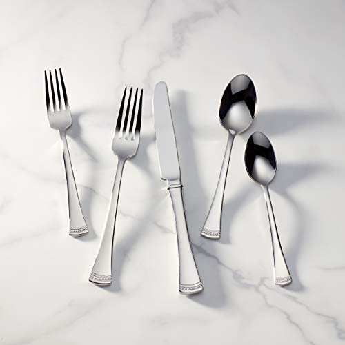 Lenox Portola 65-Piece Flatware Set for 12 - Elegant Stainless Steel Silverware