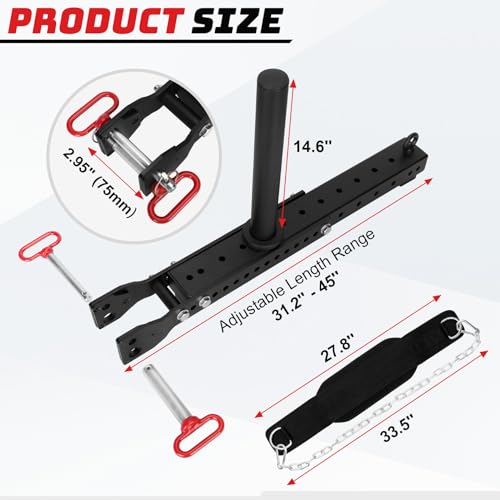 Universal Belt Squat Attachment for Power Racks, 1100 lbs Capacity, Adjustable, No Assembly