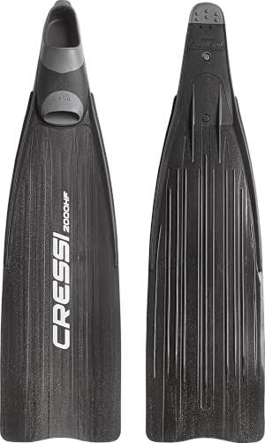 Freediving Fins - Cressi Gara 2000 HF Long Flippers for Deep Skin-Diving - EU 44/45 | US 9.5/11, US Lady 10.5/12
