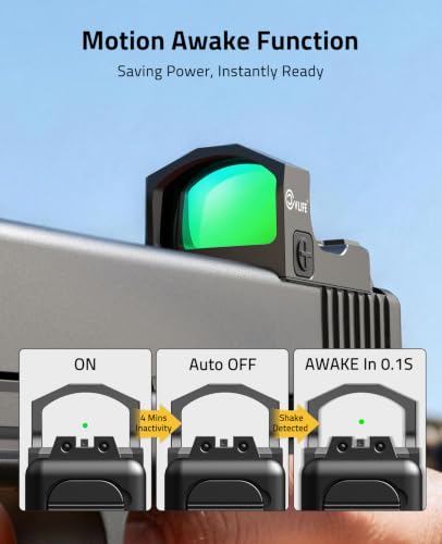 CVLIFE Green Dot Sight 2 MOA for RMR Footprint with Adapter Plates