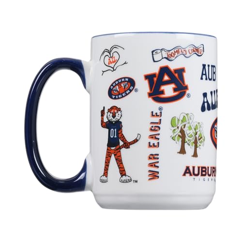 15oz Auburn University Team Spirit Mug - Official NCAA Collegiate Coffee Cup - Auburn Tigers Variation