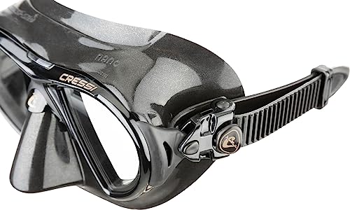 Cressi Nano Low Volume Adult Diving Mask - Black/Black, Freediving & Spearfishing