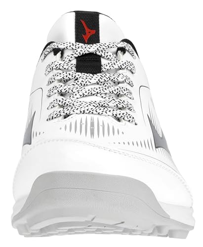 Unisex Cushionrevo Diamond Turf Shoes - White & Black, Wide Women / Men Size 12 / 10.5