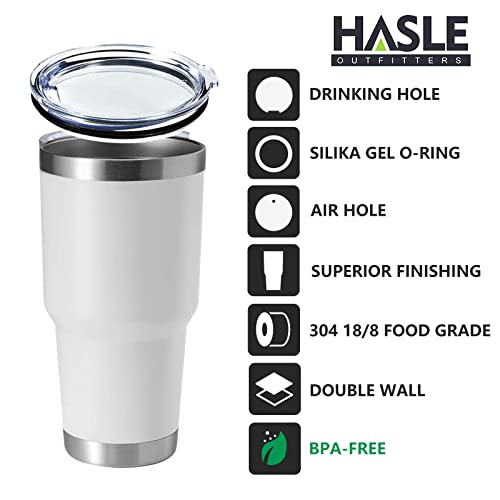30oz Stainless Steel Travel Mug - Double Wall Vacuum Insulated Tumbler with BPA-Free Lid - White