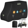 Black Golf Cart Cover Waterproof 1200D Solution-Dyed Fit for 2+2 Passengers