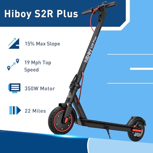 Electric Scooter for Adults - 19 MPH, 22-Mile Range, Deep Black