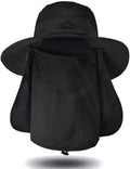 Skiennix Fishing Hat - Sun Protection with Removable Mesh Face & Neck Flap | Windproof Strap for All