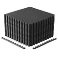 CAP 24-Inch Interlocking EVA Foam Puzzle Exercise Mat Set - 18 Tiles, 72 sq ft, Black, 3/4-Inch Thick