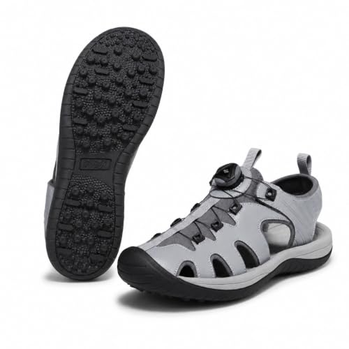 PGM Men's Golf Sandals - Closed Toe Spiked Shoes with Dial Closure, Variation 12