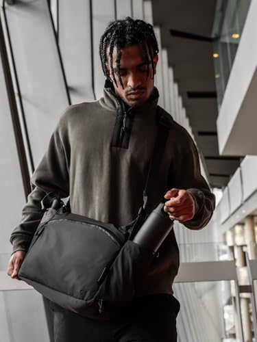 ALPAKA Flight Satchel 11L Messenger Crossbody Bag Black-axoflux 210d