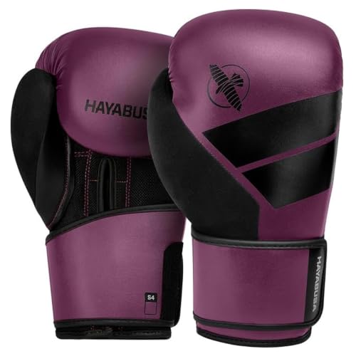 Hayabusa S4 Boxing Gloves 14oz Medium Wine - Sparring & Muay Thai Gear