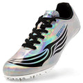 Men Women Kids Track and Field Shoes Sprint Running Sneakers - Silver 6
